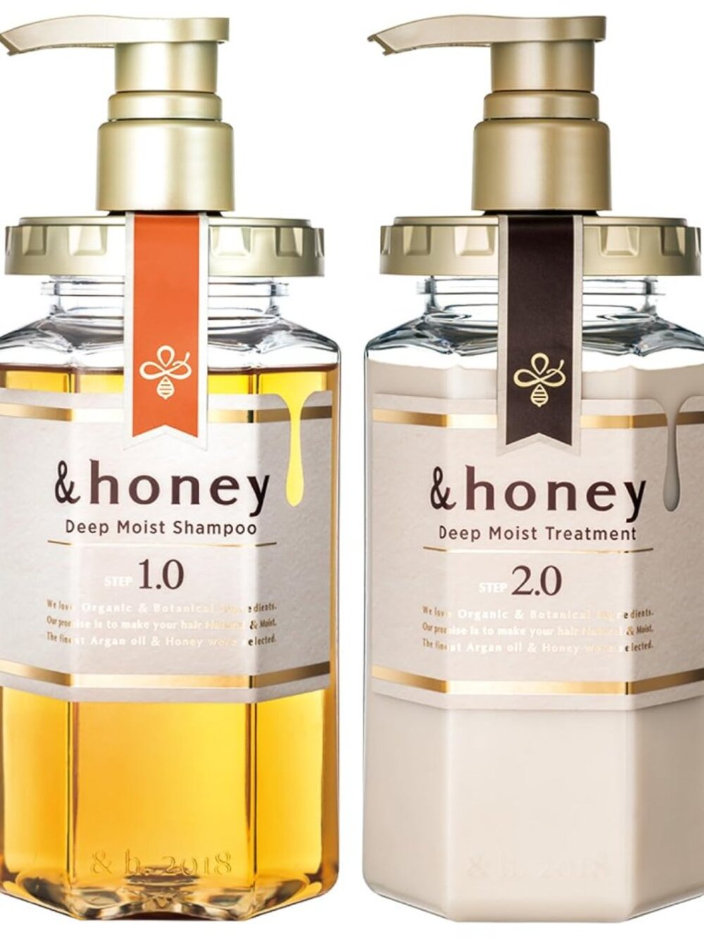&honey Deep Moist Shampoo & Conditioner Set 440mL + 450g Honey Hair Care